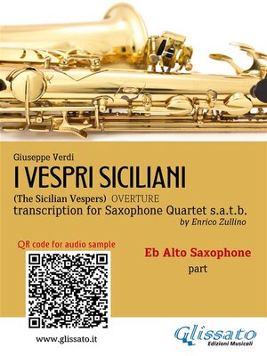 cover image of Eb Alto Sax part of "I Vespri Siciliani" for Saxophone Quartet